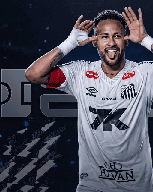 Arte do Big Evolution Patch 2026 com Neymar usando a camisa do Santos
